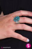 Paparazzi "Desert Dahlia" Blue Ring Paparazzi Jewelry