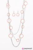 Paparazzi "Do the Hula Hoop" Orange Necklace & Earring Set Paparazzi Jewelry
