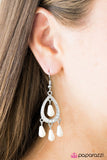 Paparazzi "Glam Challenge" White Earrings Paparazzi Jewelry