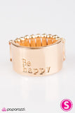 Paparazzi "Be Happy" Gold Ring Paparazzi Jewelry