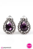Paparazzi "Quintessentially Queen" Purple Clip On Earrings Paparazzi Jewelry