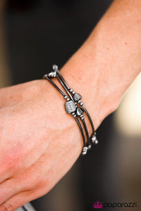 Paparazzi "Labor of Love" Gunmetal Bracelet Paparazzi Jewelry