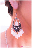 Paparazzi "Oh, That is Rich" White Earrings Paparazzi Jewelry