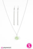 Paparazzi "Summer Rose" Green Necklace & Earring Set Paparazzi Jewelry