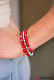 Paparazzi "Colorfully Coordinated" Red Bracelet Paparazzi Jewelry