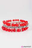Paparazzi "Colorfully Coordinated" Red Bracelet Paparazzi Jewelry