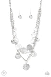 Paparazzi "Lost Treasure" Silver FASHION FIX Necklace & Earring Set Paparazzi Jewelry