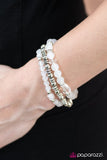 Paparazzi "Colorfully Coordinated" White Bracelet Paparazzi Jewelry