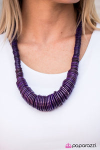 Paparazzi "SHORE Thing" Purple Necklace & Earring Set Paparazzi Jewelry