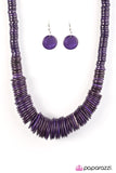 Paparazzi "SHORE Thing" Purple Necklace & Earring Set Paparazzi Jewelry