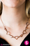 Paparazzi "Hustle and Heart" Copper 086XX Necklace & Earring Set Paparazzi Jewelry