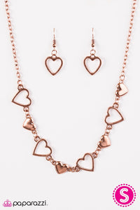 Paparazzi "Hustle and Heart" Copper 086XX Necklace & Earring Set Paparazzi Jewelry