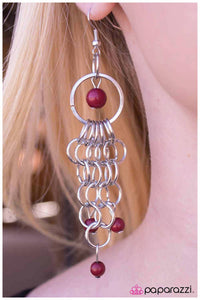 Paparazzi "Pearls of Wisdom - Red" earring Paparazzi Jewelry