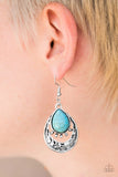 Paparazzi VINTAGE VAULT "Take Me To The River" Blue Earrings Paparazzi Jewelry
