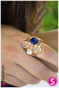 Paparazzi "In a Round About Way" Blue Ring Paparazzi Jewelry