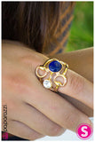 Paparazzi "In a Round About Way" Blue Ring Paparazzi Jewelry