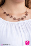 Paparazzi "Fleur de Flirt" Copper Necklace & Earring Set Paparazzi Jewelry