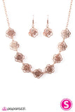 Paparazzi "Fleur de Flirt" Copper Necklace & Earring Set Paparazzi Jewelry