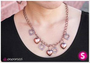 Paparazzi "Piece of My Heart" Copper Necklace & Earring Set Paparazzi Jewelry