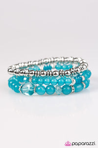 Paparazzi "Colorfully Coordinated" Blue Bracelet Paparazzi Jewelry