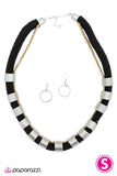 Paparazzi "Heavy Hitter" Black Necklace & Earring Set Paparazzi Jewelry