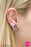 Paparazzi "Royal Chain" Pink Clip On Earrings Paparazzi Jewelry