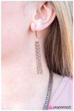 Paparazzi "Im With the Band" Copper Necklace & Earring Set Paparazzi Jewelry