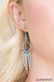 Paparazzi "Still Shining" Silver Rods Fringe Earrings Paparazzi Jewelry