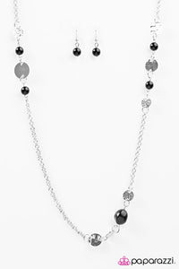 Paparazzi "GLAM-tastic!" Black Necklace & Earring Set Paparazzi Jewelry