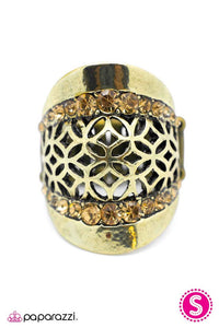 Paparazzi "Fancy Framework" Brass Ring Paparazzi Jewelry