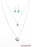 Paparazzi "Precious Gem" Blue Necklace & Earring Set Paparazzi Jewelry