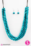 Paparazzi "Summer Mai Tai" Blue Necklace & Earring Set Paparazzi Jewelry