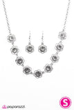 Paparazzi "Bloom or Bust" Silver Necklace & Earring Set Paparazzi Jewelry
