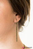 Paparazzi "Mojave Mesas" Brass Necklace & Earring Set Paparazzi Jewelry