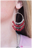 Paparazzi "Sporadic Sprinkles" Red Earrings Paparazzi Jewelry