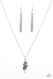 Paparazzi "Frozen In Fall" Green Necklace & Earring Set Paparazzi Jewelry
