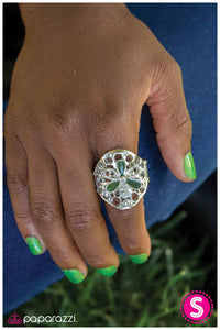 Paparazzi "A Spoonful of Sparkle" Green Ring Paparazzi Jewelry