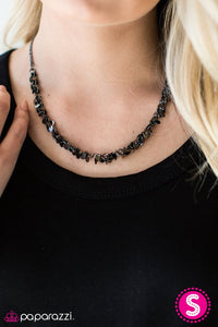 Paparazzi "Year To Shimmer" Black Necklace & Earring Set Paparazzi Jewelry