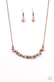 Paparazzi "Commander In SPARKLE" Copper Necklace & Earring Set Paparazzi Jewelry