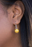 Paparazzi "Floral Fanatic" Yellow Necklace & Earring Set Paparazzi Jewelry