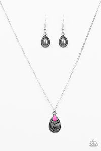 Paparazzi "Desert Storm" Pink Necklace & Earring Set Paparazzi Jewelry