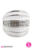 Paparazzi "Borderline Bombshell" White Ring Paparazzi Jewelry