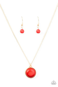 Paparazzi "Natural History" Red Necklace & Earring Set Paparazzi Jewelry
