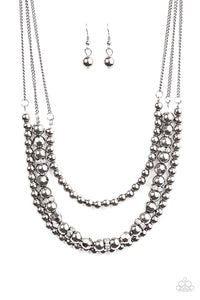 Paparazzi "Its A Diva Thing" Silver Necklace & Earring Set Paparazzi Jewelry