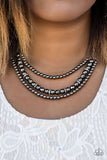 Paparazzi "Its A Diva Thing" Black Necklace & Earring Set Paparazzi Jewelry