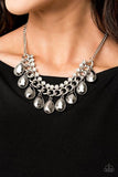 Paparazzi VINTAGE VAULT "All Toget-HEIR Now" Silver Necklace & Earring Set Paparazzi Jewelry