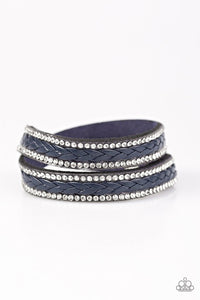 Paparazzi "SLAY The Field" Blue Wrap Bracelet Paparazzi Jewelry