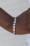 Paparazzi "A GLAM Of Few Words" White Bracelet Paparazzi Jewelry