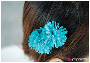 Paparazzi "Botanical Burst" Blue Hair Clip Paparazzi Jewelry