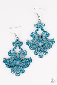 Paparazzi "Tahiti Tempest" Blue Earrings Paparazzi Jewelry